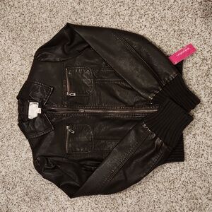 New, Leather look jacket